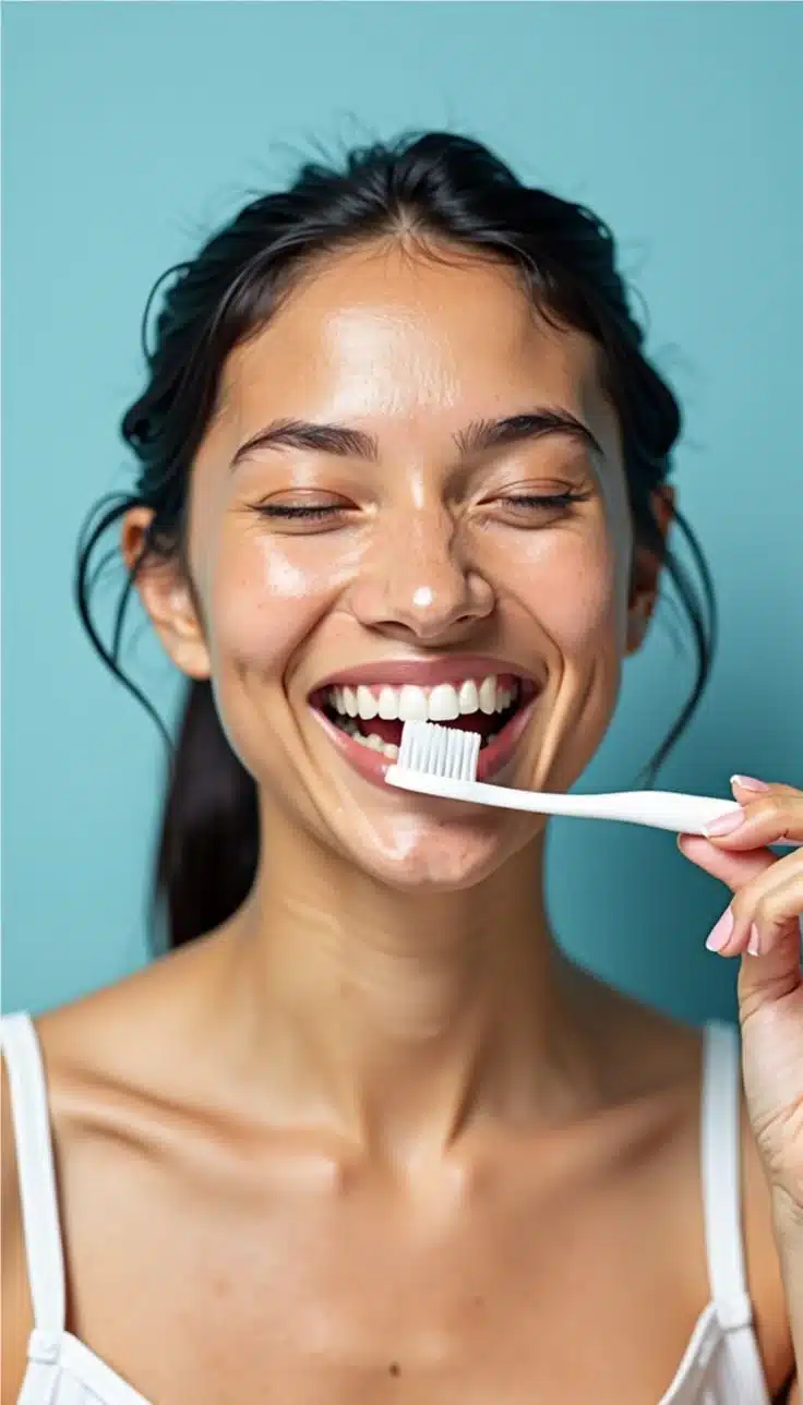 girls smiling white teeth nice smile clean dental hygiene